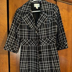 White House Black Market Black Plaid Blazer